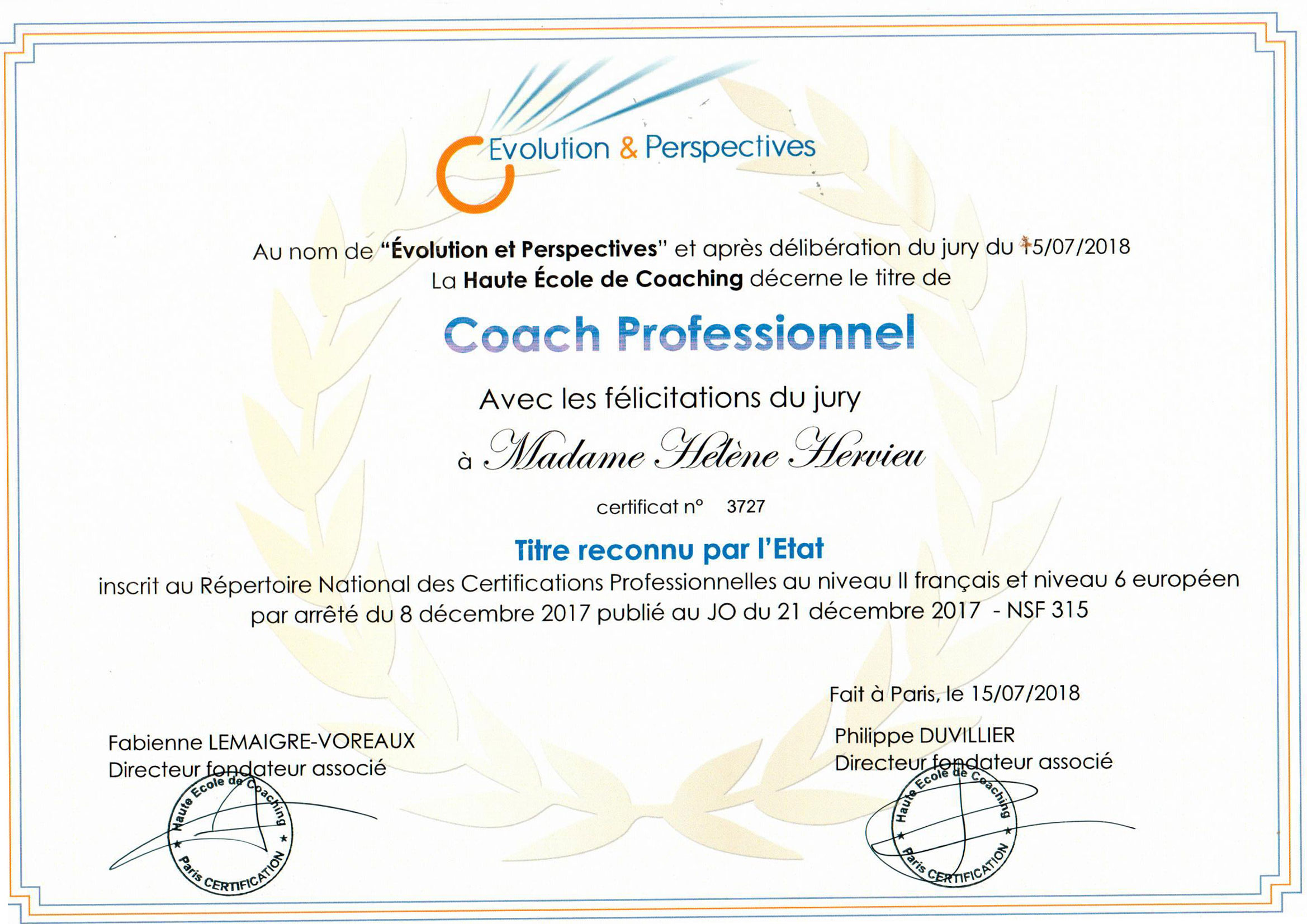 Coach Certifiée